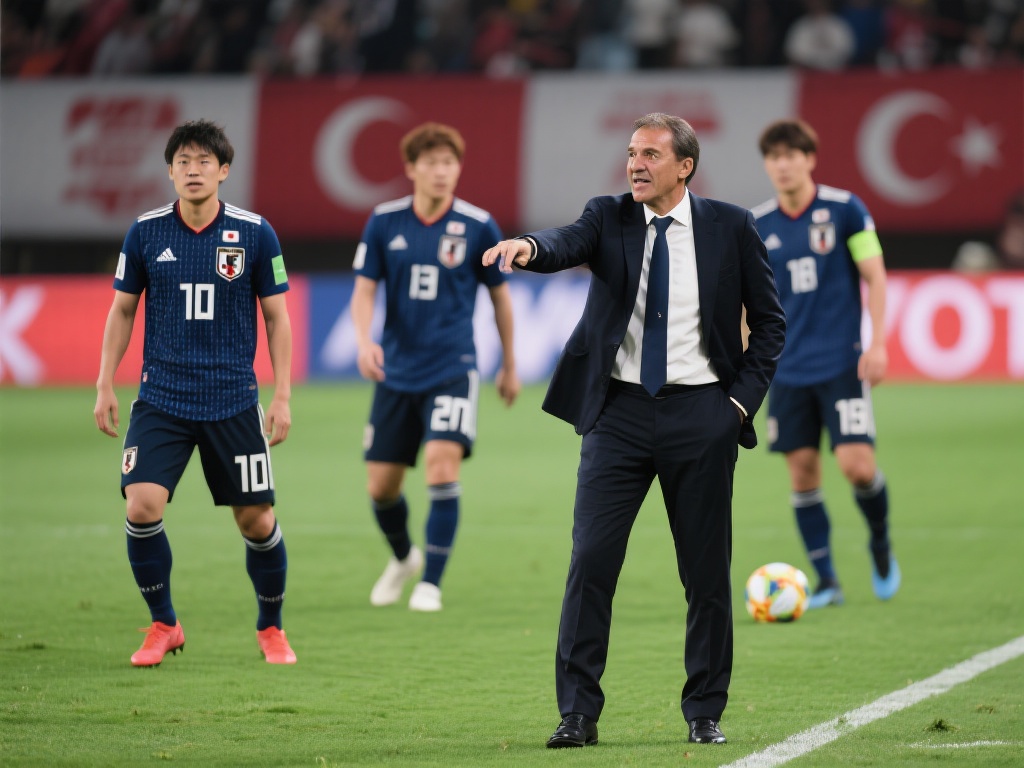 在最近的一场国际友谊赛中，土耳其主帅对日